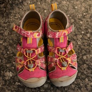 Keen Kids Pink and Yellow Sandals